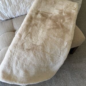 Anthropologie faux fur throw blanket